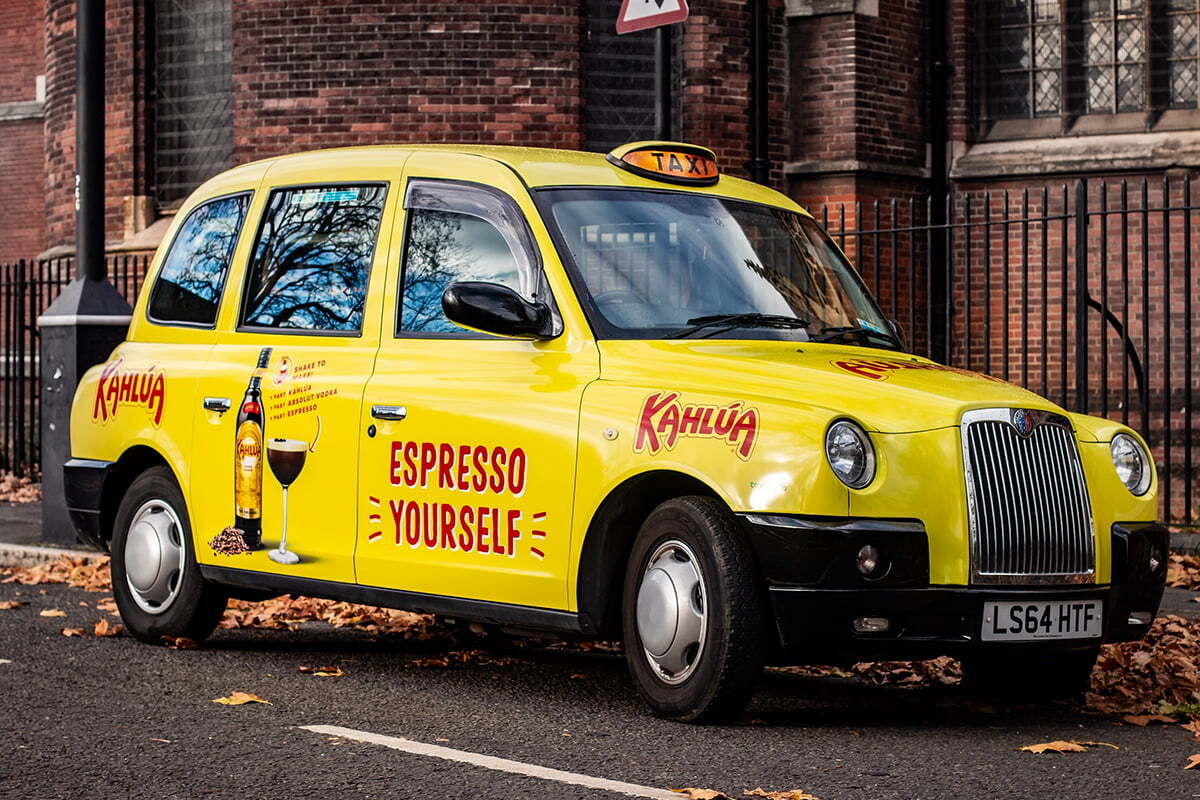 London Taxi Wrap Advertising Kahlua