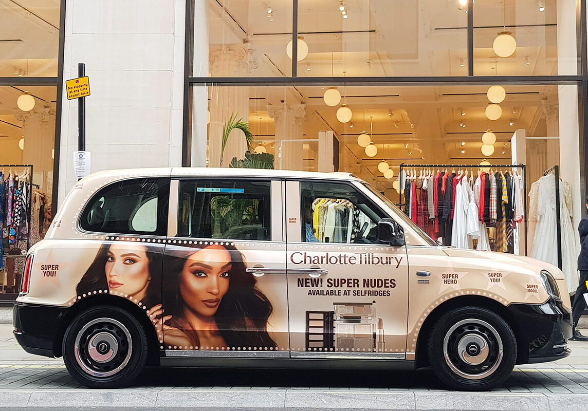 Charlotte Tilbury Taxi Wrap Advertising